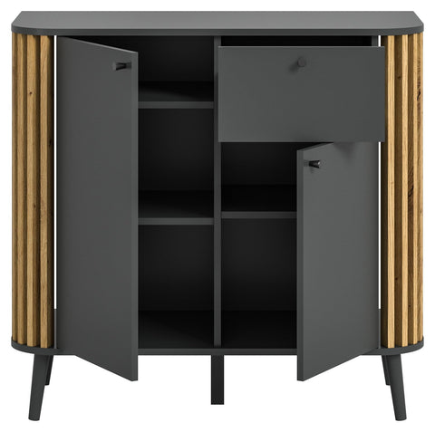 Rootz Chest of Drawers - Gray - 2-in-1 Dresser - System Storage - Sustainable - 92cm x 88cm x 40cm