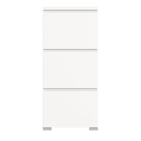 Rootz Shoe Storage Cabinet - White Shoe Organizer - Wooden Shoe Rack - Timeless Design - 60cm x 133cm x 18cm