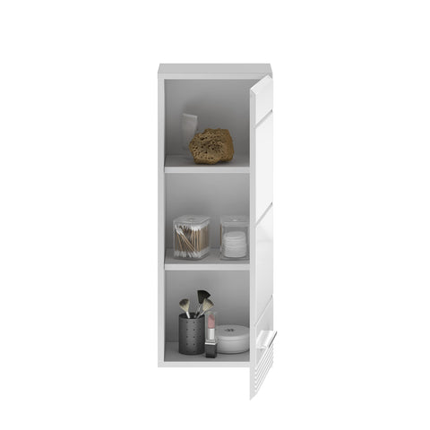 Rootz Wooden Bathroom Wall Cabinet - White - FSC Certified - Timeless Design - 30cm x 77cm x 23cm