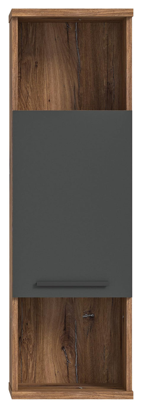 Rootz Ramon Hanging Tall Cabinet - Bathroom Cabinet - Bathroom Storage - Wood Material - Gray - Approx. 35x112x25 cm