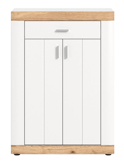 Rootz Wardrobe - Shoe Cabinet - Closet Organizer - Wood Material - White - Approx. 73x104x37cm