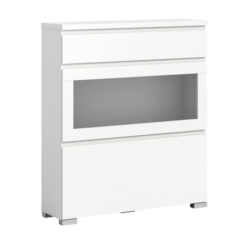 Rootz Shoe Cabinet - Wood Material - White - Shoe Storage Solution - Approx. 95x109x27 cm