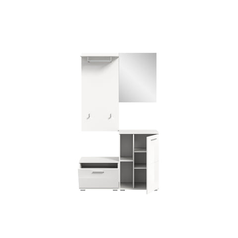 Rootz Combinable Wardrobe Furniture - Closet Organizer - White Storage Unit - Modular System - Sustainable - 110cm x 191cm x 37cm