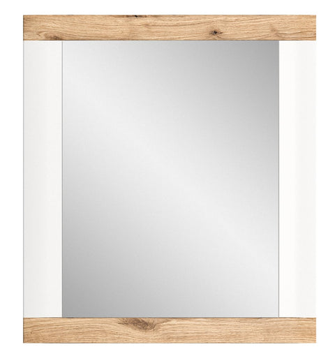 Rootz Wardrobe Set - Closet Unit - Dressing Mirror - ABS Nox Oak Nb. - Space-saving - 73cm x 82cm x 2cm - Sustainable FSC Certified Wood