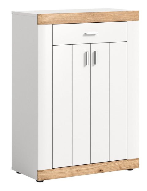 Rootz Wardrobe - Shoe Cabinet - Closet Organizer - Wood Material - White - Approx. 73x104x37cm