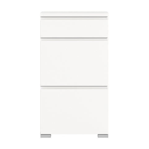 Rootz Shoe Cabinet - Wooden Shoe Organizer - Shoe Chest - White - Approx. 60cm x 109cm x 27cm - Timeless Design - System Storage - Sustainable FSC Certified Production