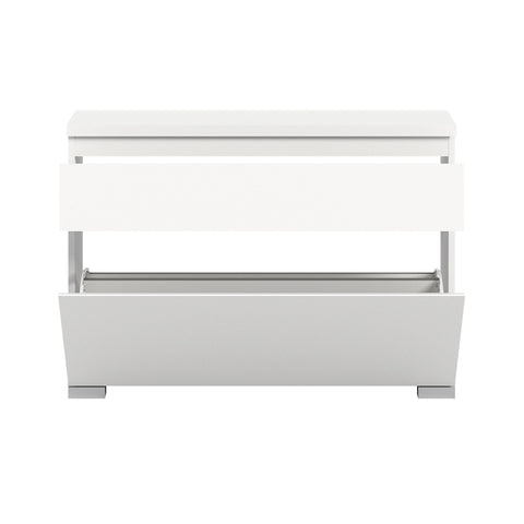 Rootz Shoe Cabinet - Wood Shoe Organizer - White Shoe Storage - Timeless Design - Approx. 95x67x27 cm