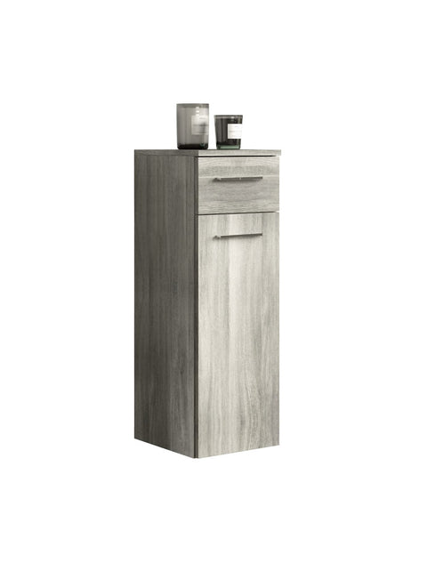 Rootz Wooden Shelf - Smoke Silver - Eco-Friendly Rack - FSC Certified - Approx. 30 x 85 x 31 cm