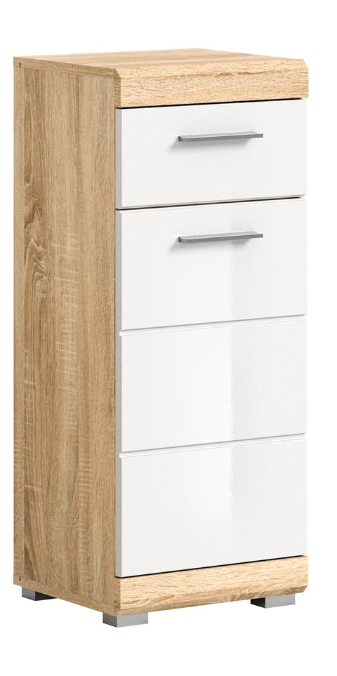 Rootz Lambada Tall Cabinet - Bathroom Furniture - Wood Material - Sonoma Oak - Modular Design - 37cm x 88cm x 31cm