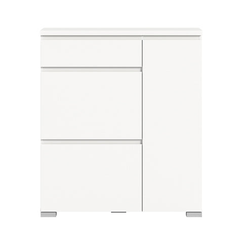 Rootz Shoe Cabinet - Wood Material - White - Systematic Shoe Storage - Approx. 95x109x27 cm - Sustainable FSC Certified Production