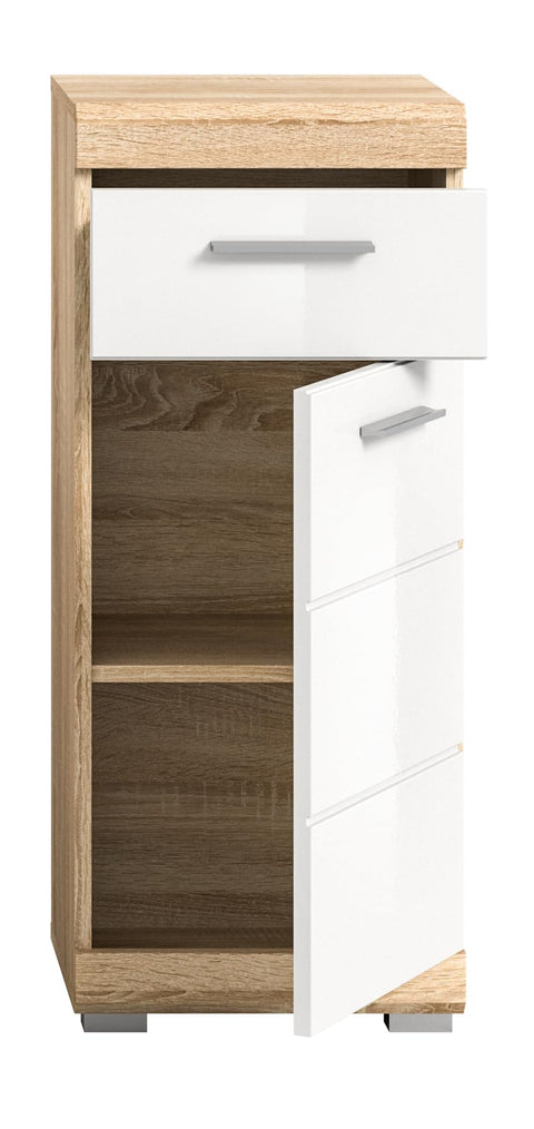 Rootz Lambada Tall Cabinet - Bathroom Furniture - Wood Material - Sonoma Oak - Modular Design - 37cm x 88cm x 31cm