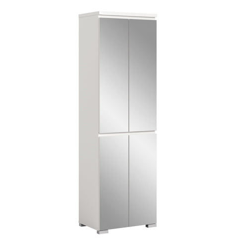 Rootz Shoe Cabinet - Shoe Storage Organizer - Entryway Shoe Rack - Wood Material - White - Approx. 60x194x40 cm