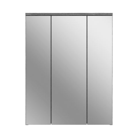 Rootz Blake Mirror Cabinet - Bathroom Storage - Mirror Unit - Smoke Silver Replica - 60 x 77 x 21 cm