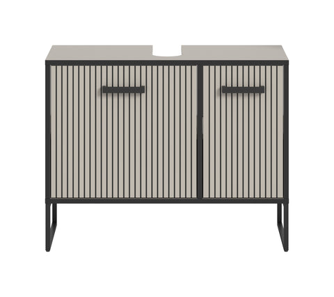 Rootz Vanity Unit - Bathroom Cabinet - Storage Furniture - Easy-Care Surface - 80x63x36 cm - Grey