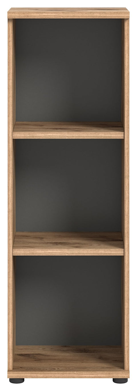 Rootz Nox Oak Nb. Mason Home Office Shelf - Bookcase - Storage Rack - Timeless Design - 40cm x 122cm x 37cm