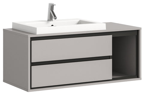 Rootz Washbasin Vanity Unit - Bathroom Sink - Basin - Modern Design - Contemporary Style - 100cm x 48cm x 48cm - FSC-Certified Wood