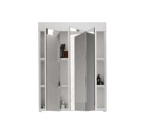 Rootz Snow 3-Piece Bathroom Furniture Set - White Bathroom Set - High-Gloss Bathroom Set - Engineered Wood - 35cm x 111cm