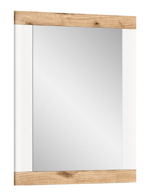 Rootz Wardrobe Set - Closet Unit - Dressing Mirror - ABS Nox Oak Nb. - Space-saving - 73cm x 82cm x 2cm - Sustainable FSC Certified Wood