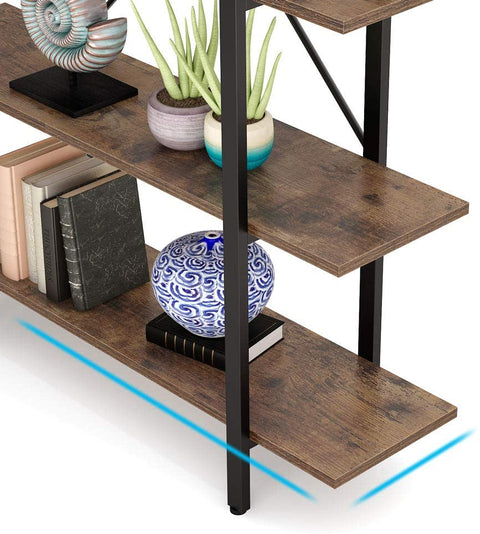 Rootz 5 Tier Bookshelf - Storage Shelf - Industrial Bookcase - Holds 55lbs per Shelf - 33cm D x 105cm W x 180cm H