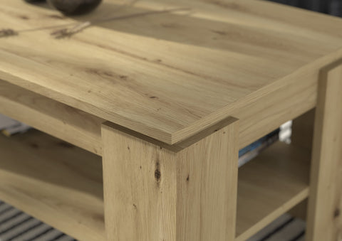 Rootz Titan Coffee Table - Wooden Material - Artisan Oak Replica - Sustainable Production - 100cm x 45cm x 60cm