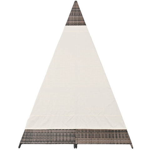 Rootz 4-Piece Rattan Garden Furniture Set - Outdoor Seating - Patio Set - Weatherproof & Durable - 231cm x 231cm x 161cm