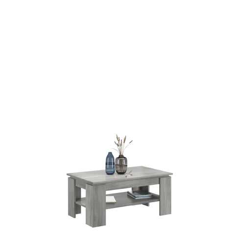 Rootz Titan Coffee Table - Wood Material - Smoke Silver Replica - Sustainable Production - Approx. 100 x 45 x 60 cm