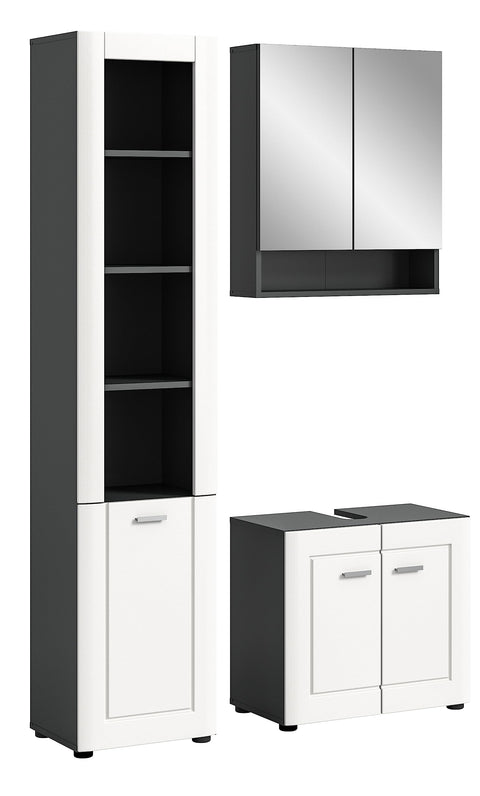 Rootz Bathroom Furniture Set - Wood Material - Gray - Elegant Design - FSC Certified - 120cm x 65cm x 45cm