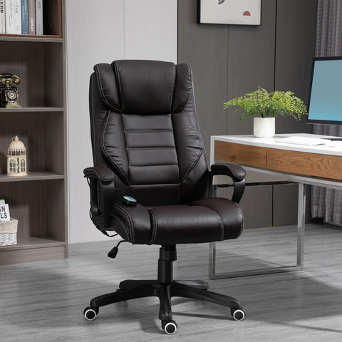 Rootz Executive Chair with Massage - Ergonomic Office Chair - Swivel Desk Chair - Maximum Comfort - 64W x 74D x 112-120H cm