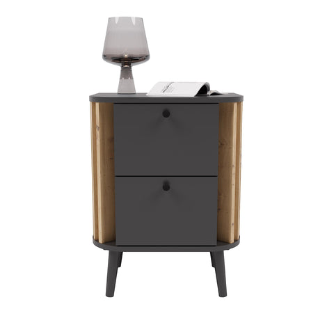 Rootz Pure Chest of Drawers - Night Dresser - Gray - Wood Material - Sustainable - 45cm x 60cm x 30cm