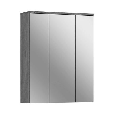 Rootz Blake Mirror Cabinet - Bathroom Storage - Mirror Unit - Smoke Silver Replica - 60 x 77 x 21 cm
