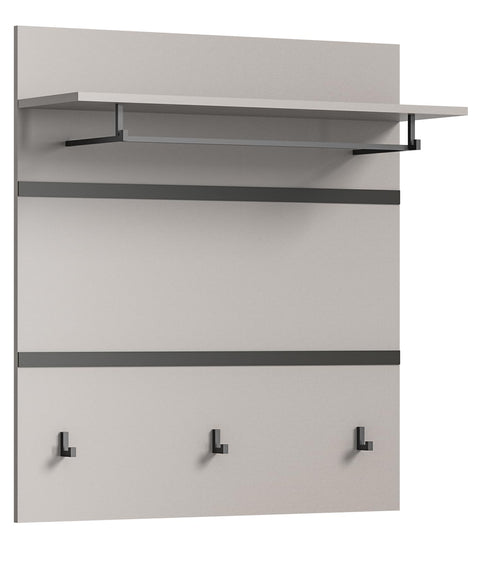 Rootz Wardrobe - Jaru Wardrobe Panel - Storage Organizer - Gray - Wood Material - 85cm x 93cm x 25cm - Sustainable Design - FSC Certified