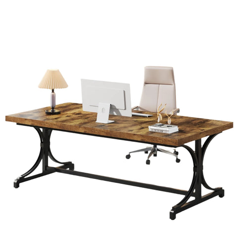 Rootz Meeting Seminar Table - Conference Table - Work Desk - 4.8 cm MDF & Metal - Boosts Group Productivity - 158 cm W x 80 cm D x 75 cm H