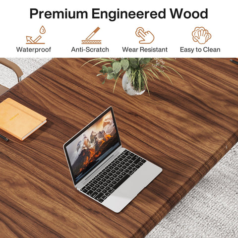 Rootz Executive Desk - Office Desk - Work Table - Spacious Desktop - 160 cm Length x 80 cm Width x 77 cm (Height