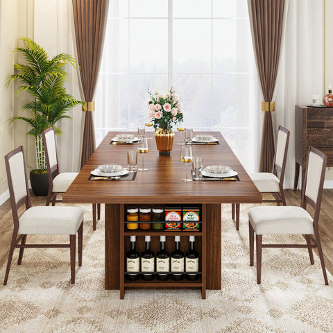 Rootz Rectangular Dining Table - Dinner Table - Dining Desk - Ample Space for Group Gatherings - 80 cm D x 160 cm W x 75 cm H