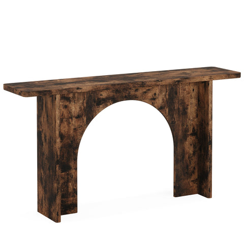 Rootz 63-Inch Farmhouse Console Table - Entryway Table - Accent Table - Sturdy Design - 30cm D x 160cm W x 82cm H