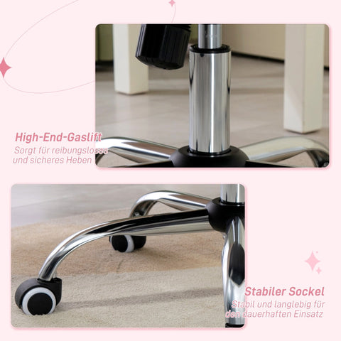 Rootz Ergonomic Office Chair - Desk Chair - Swivel Chair - Velvet Fabric - Extra Thick Padding - Reclining Function - 61cm x 61cm x 104-114cm