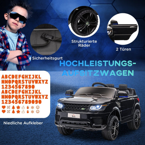 Rootz elektrische kinderauto SUV - kinderauto - voertuig op batterij - dubbele motoren - LED-verlichting - 110 cm x 68 cm x 52 cm