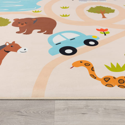 Children’s Play Rug – Classic City Streets – Soft, Durable & Easy Clean