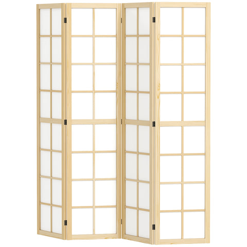 Rootz Foldable Room Divider - Privacy Screen - Free-standing Partition - Elegant Design - 160cm x 1.7cm x 170cm