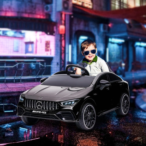 Rootz Electric Kids Car - Children's Ride-On Vehicle - Toy Car - LED Lights & Music System - 110cm x 61cm x 45cm - Mercedes-AMG CLA 45 License