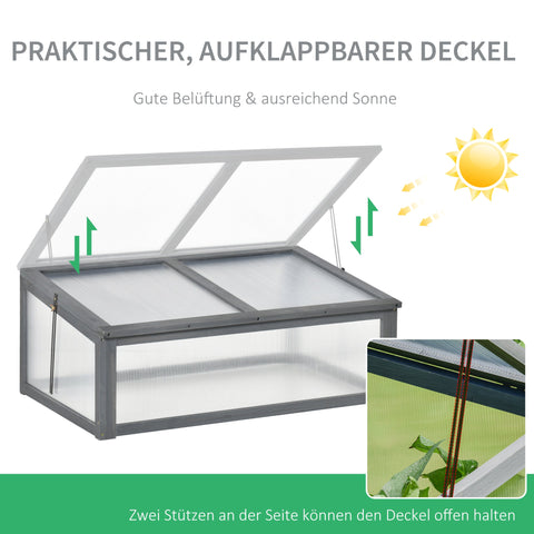 Rootz Mini-Greenhouse - Small Garden Greenhouse - Plant Shelter - Good Light Permeability - 100l x 65b x 40h cm