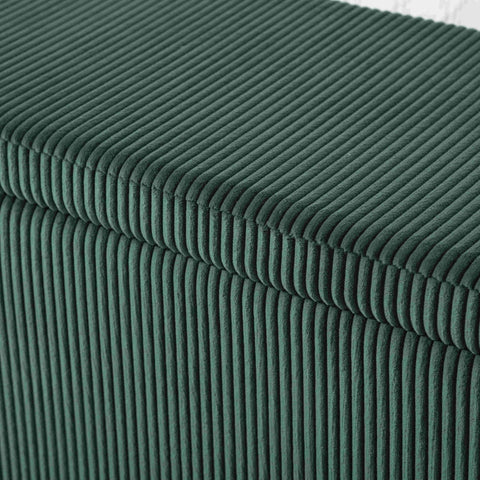 Rootz Storage Stool - Velvet Ottoman - Upholstered Bench - Spacious Storage - 112L x 41W x 42H cm