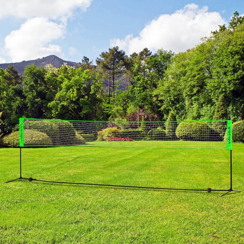 Rootz Badminton Net Set - Complete Sports Set - Rackets and Balls - Adjustable Net - Versatile Usage - 510L x 103W x 107-155H cm