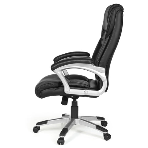 Rootz Swivel Chair - Office Chair - Executive Chair - Extra High Backrest - Wide Seating Area - Adjustable Height - Rocking Mechanism - Lumbar Support - 112-122cm x 67cm x 60cm