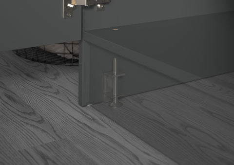 Rootz 8-Piece Black Laundry Set - Washing Machine Conversion - Modern Laundry Storage - Easy Care Surface - 306x195x68cm