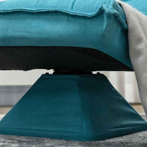 Rootz Floor Chair - 360° Rotating Lounge Chair - Adjustable Backrest - Thick Padding - Linen-Look Cover - Steel Frame - 62cm x 70cm x 95cm