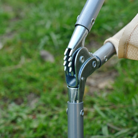 Rootz Sun Lounger - Deck Chair - Reclining Lounger - Ultimate Comfort - Easy to Transport - Adjustable Positions - L182 x W56 x H24.5 cm - Steel & Mesh Fabric