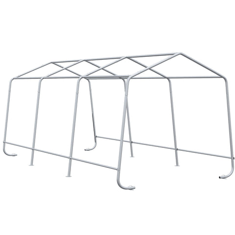 Rootz Tente Garage Carport - Storage Tent - Shelter - Waterproof UV-Resistant - 6 x 2.4/3 x 2.62m - Galvanized Steel