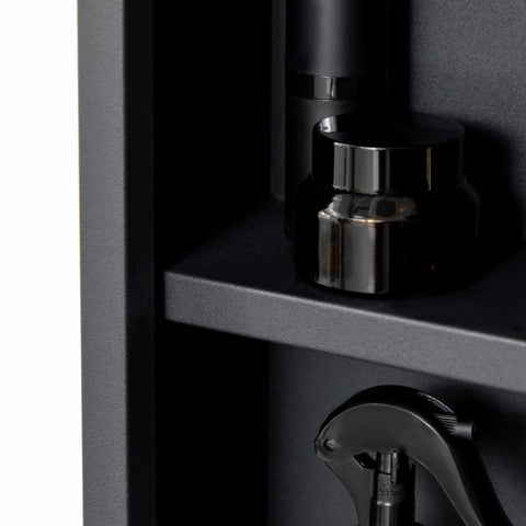 Rootz Mirror Cabinet - Wall Mounted Organizer - Bathroom Storage - Space-Saving - Rustproof Hinges - Stainless Steel - 40cm x 12cm x 60cm