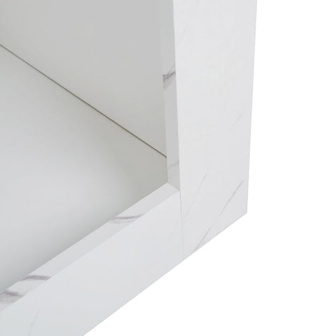 Rootz High-Gloss Coffee Table - Marble-Effect Table - App-Controlled LED - Luxurious & Durable - 100L x 50W x 50H cm